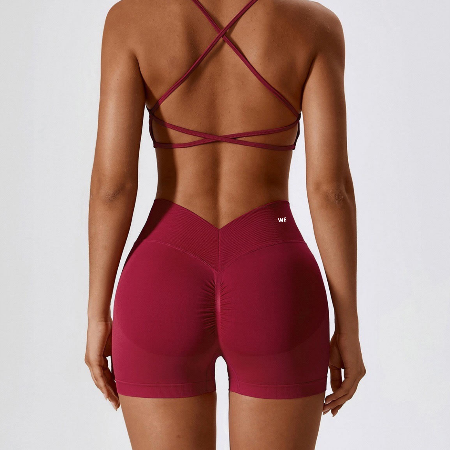 Perform burgundy - Booty shorts & Top | Activewear