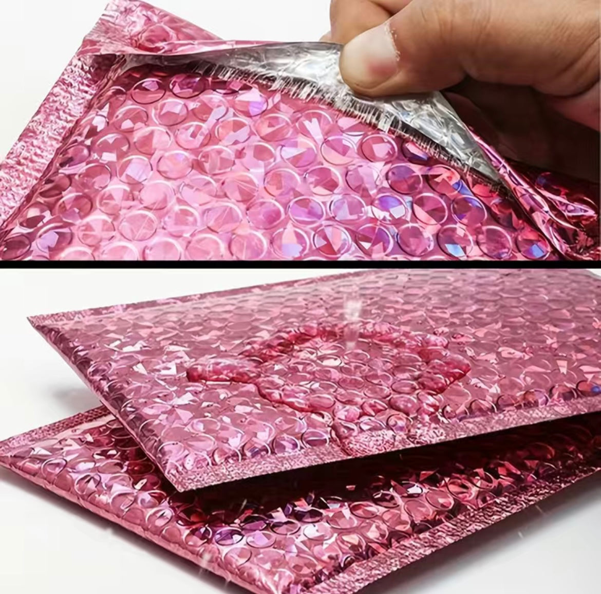 10 pcs Pink bubble shipping bag
