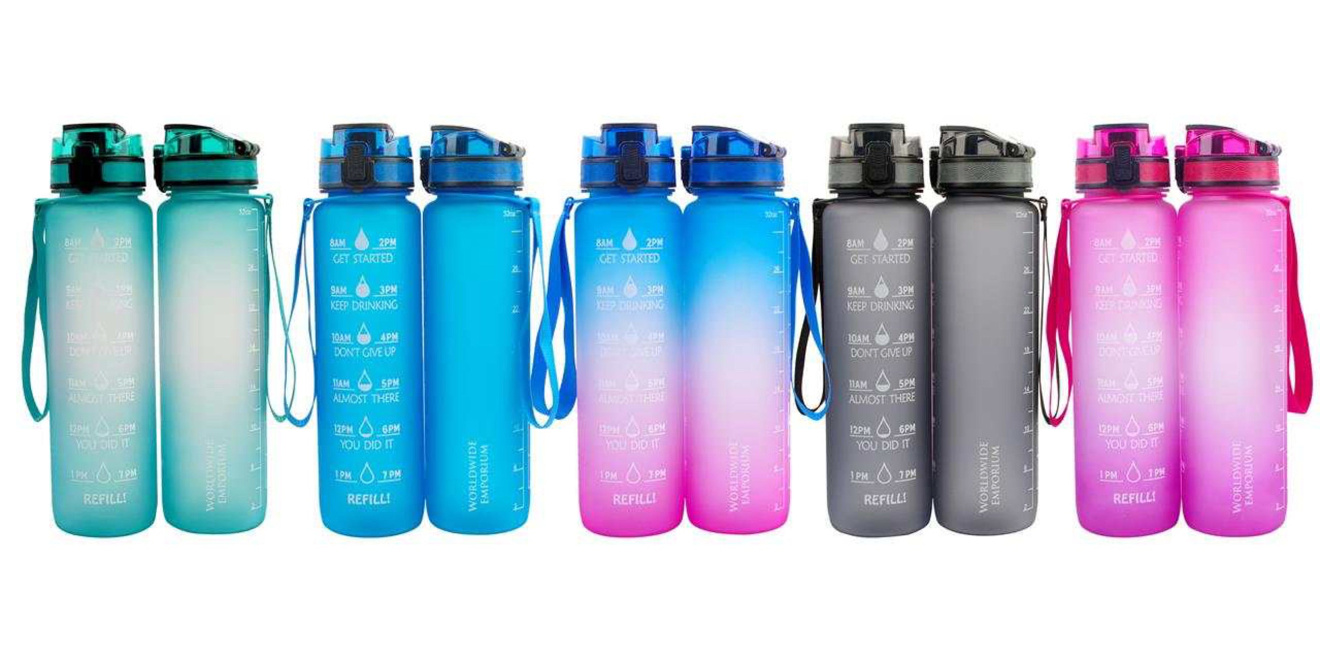 Blue and Pink Refill Water Bottle