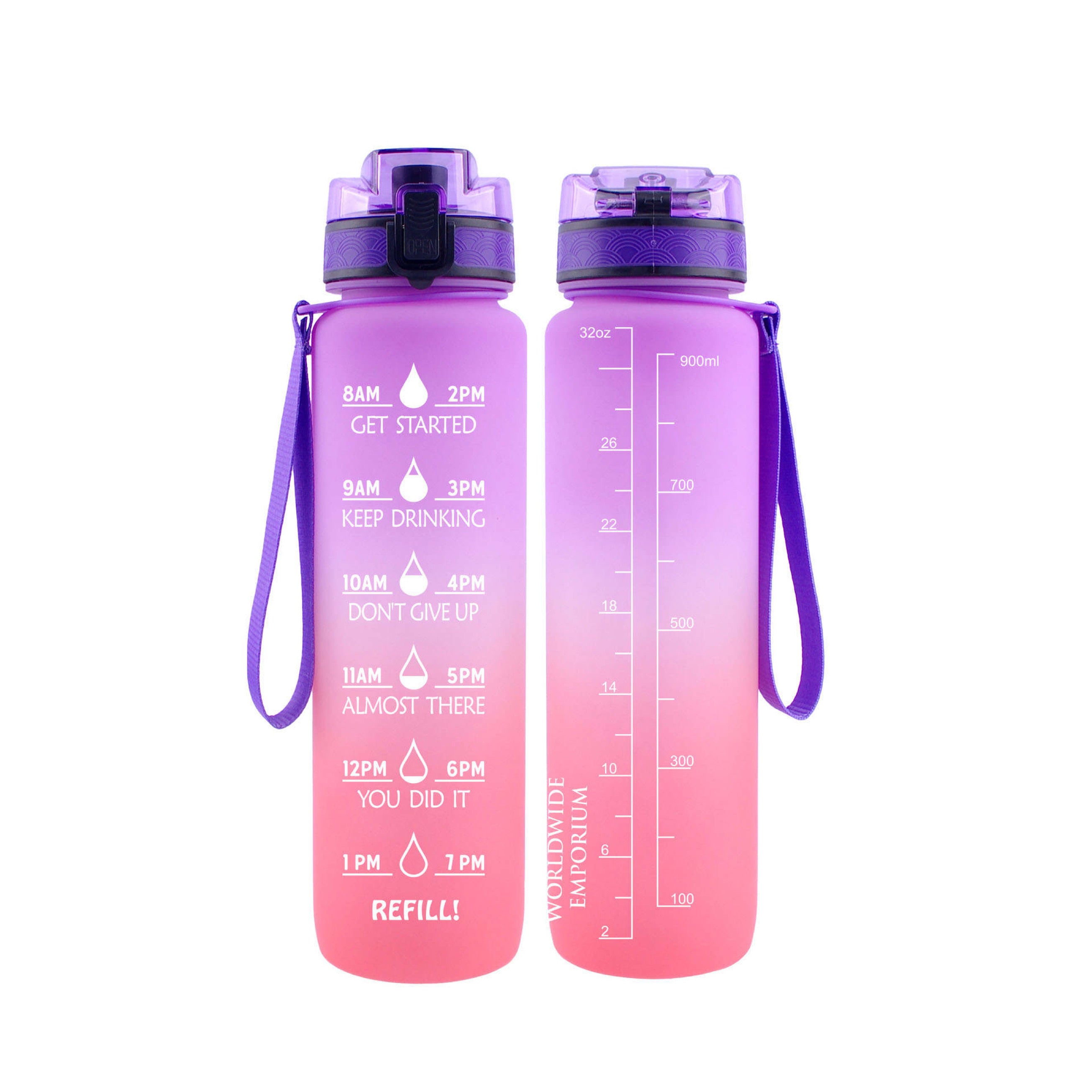 Purple and Pink Refill Water Bottle