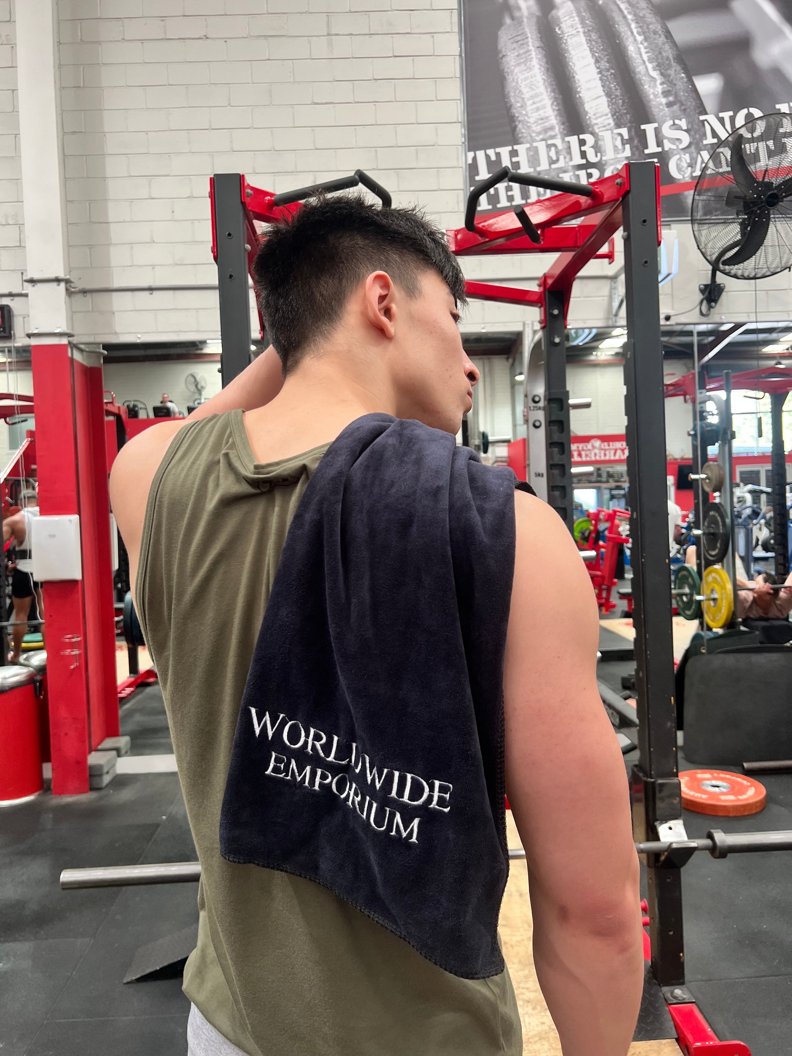Worldwide Emporium Black Gym Towel