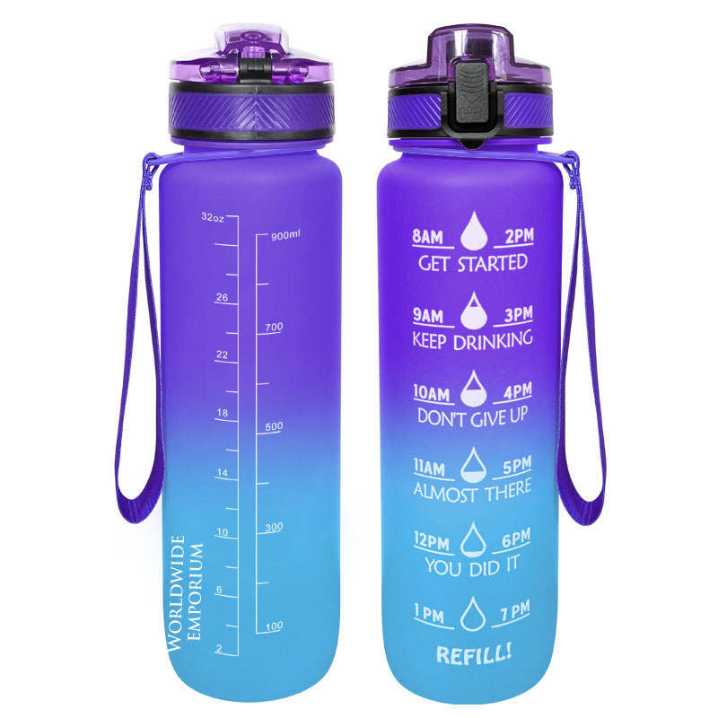 Purple and Blue Refill Water Bottle