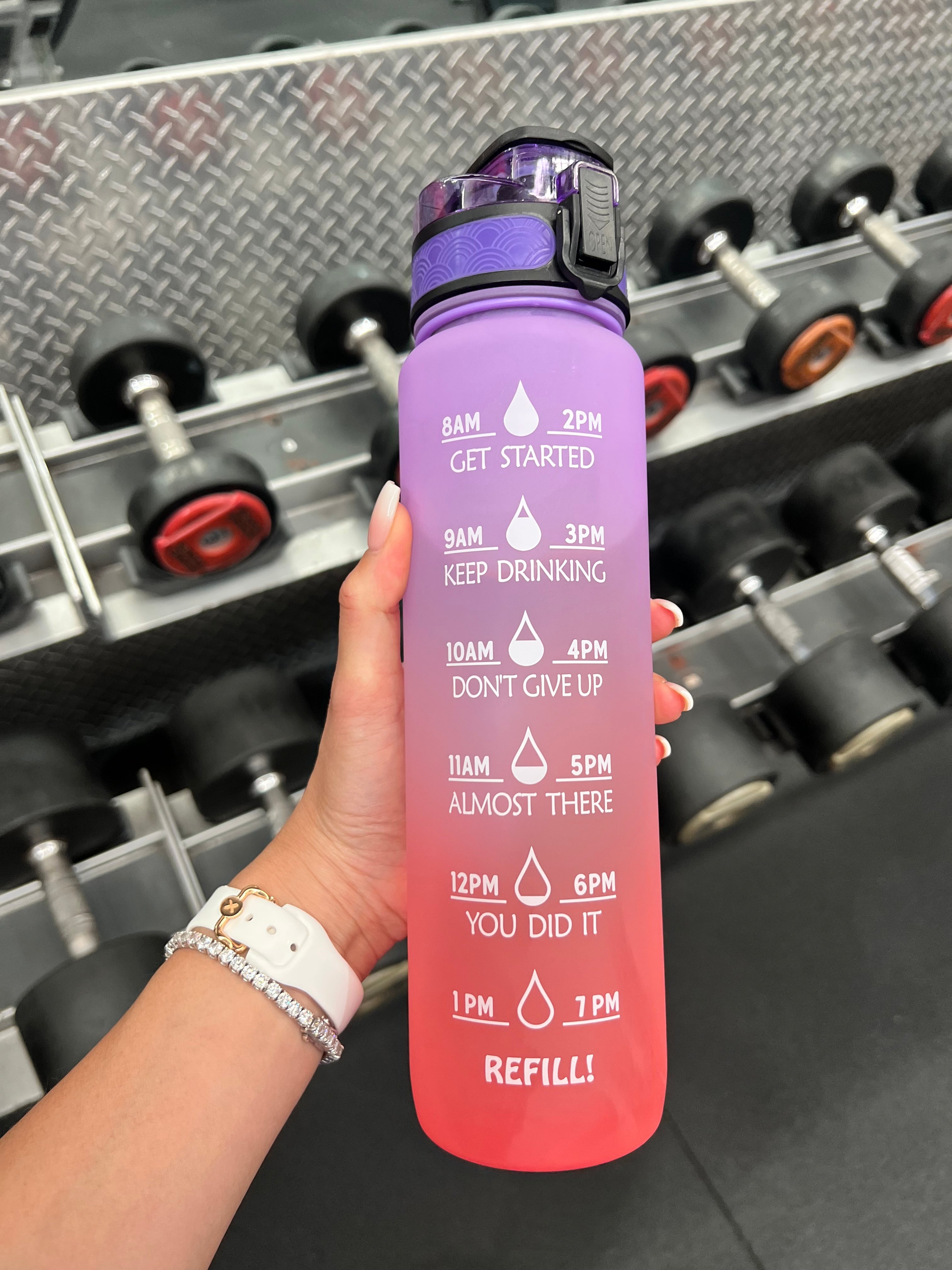 Purple and Pink Refill Water Bottle