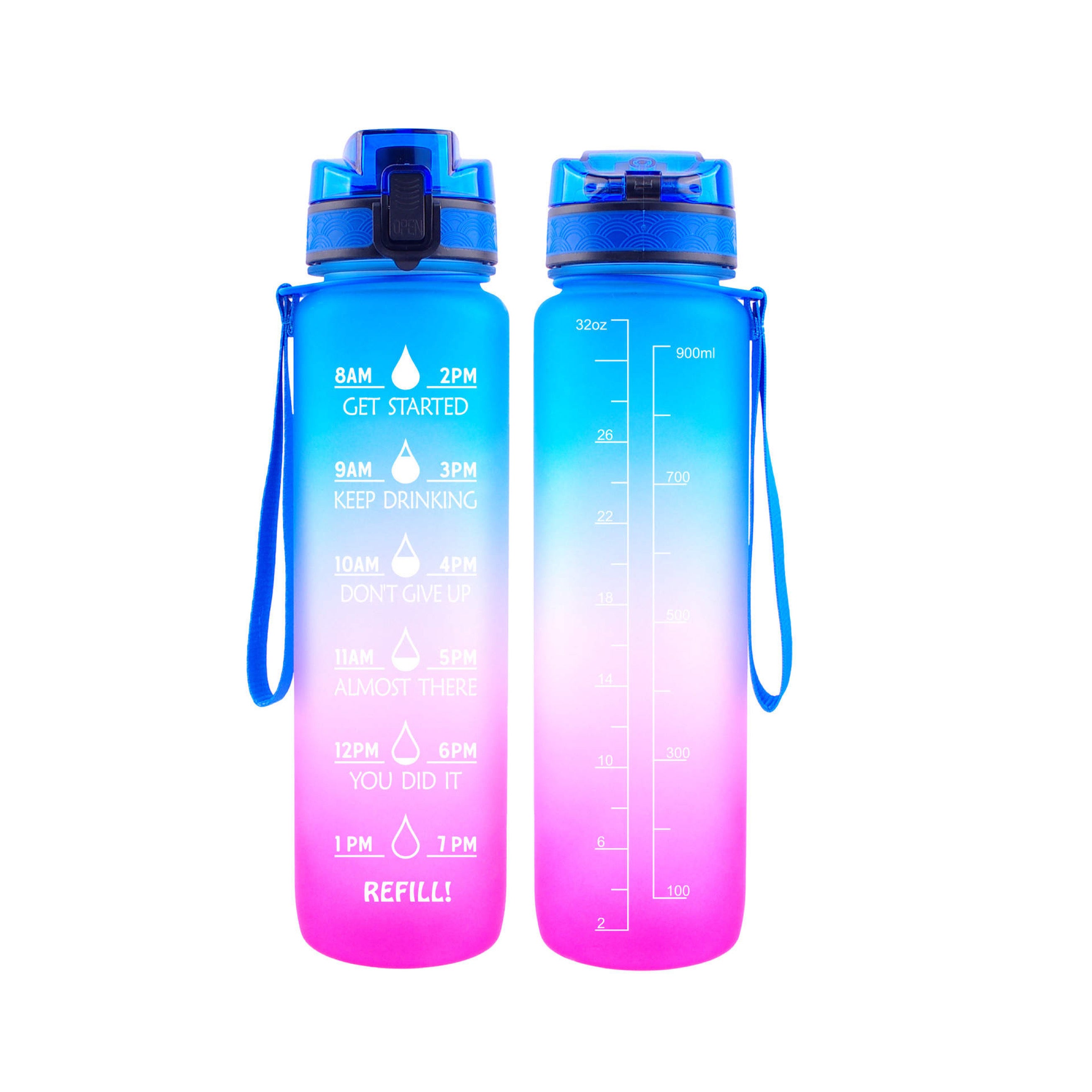 Blue and Pink Refill Water Bottle