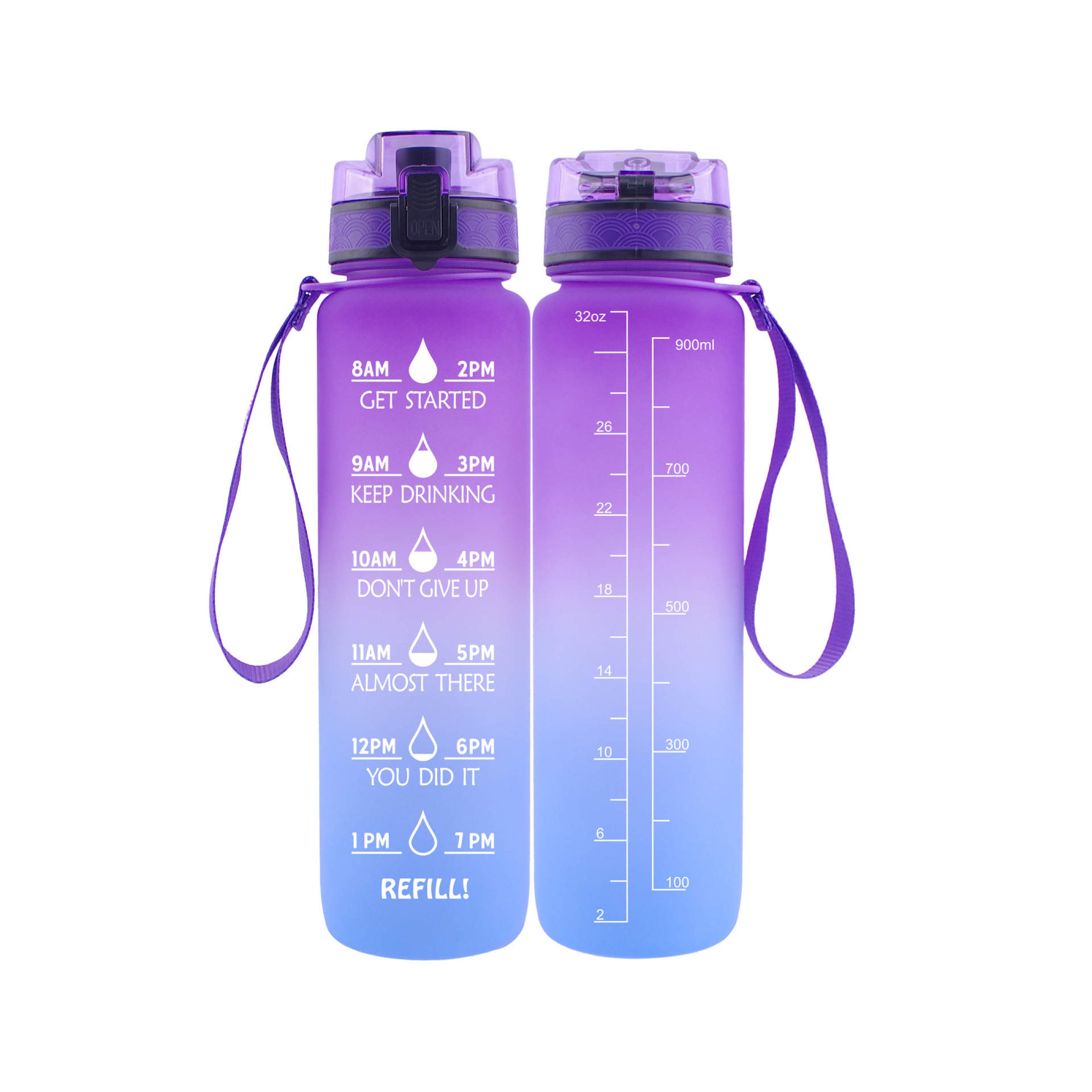 Purple and Blue Refill Water Bottle