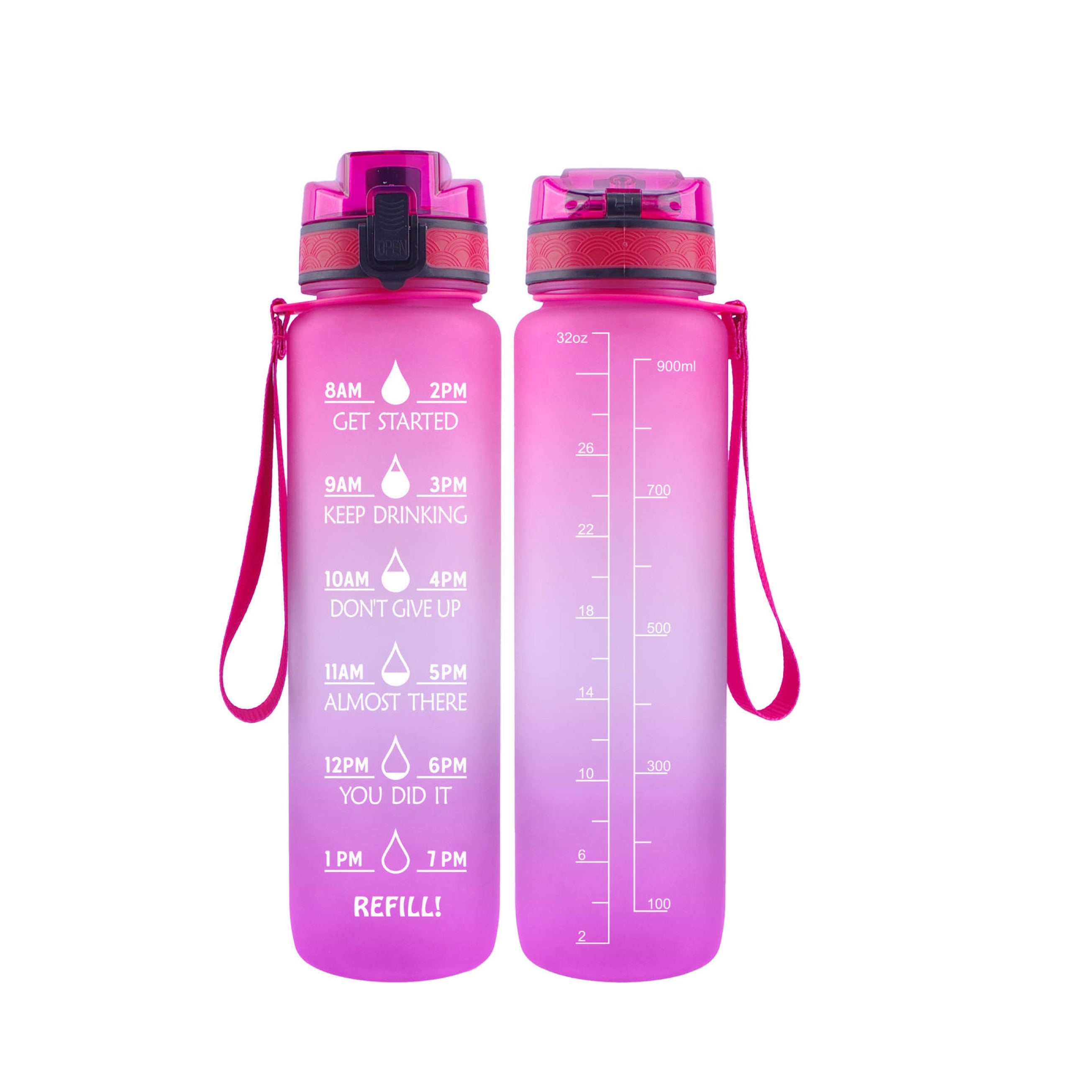 Pink and White Refill Water Bottle