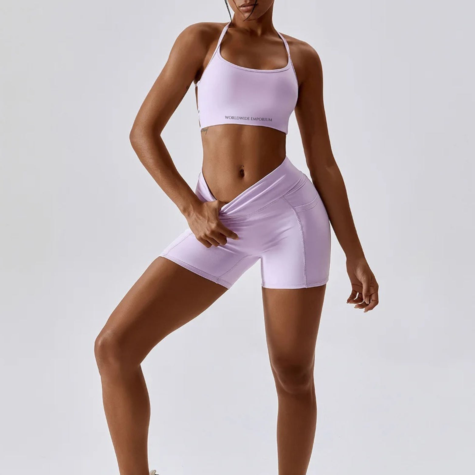 Bella Lilac Set - Booty Shorts & Top | Activewear