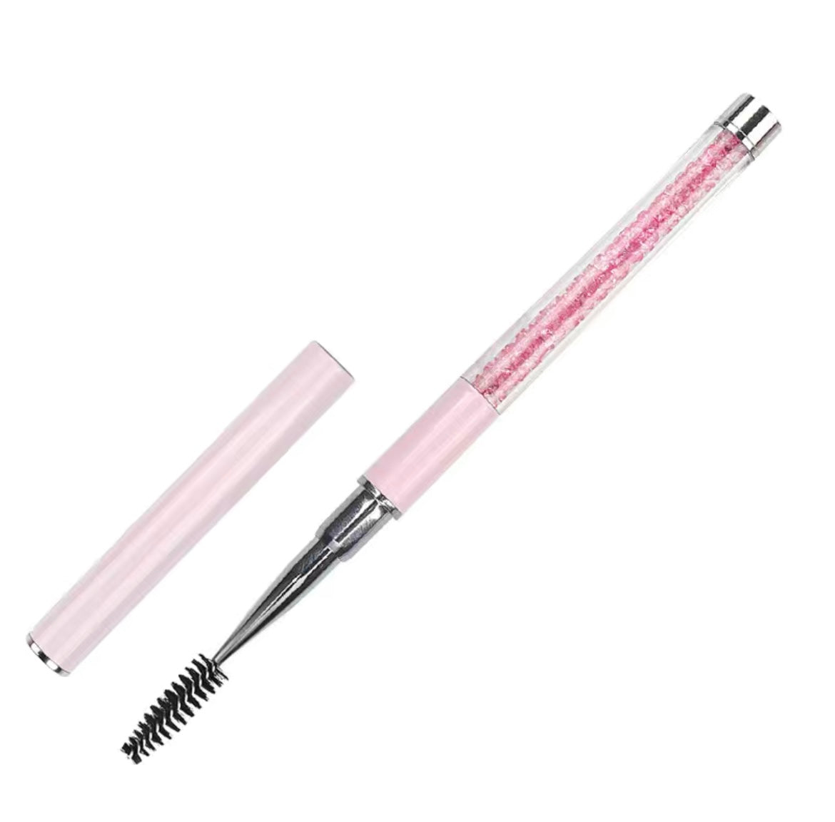 Portable cosmetic brushes with cap