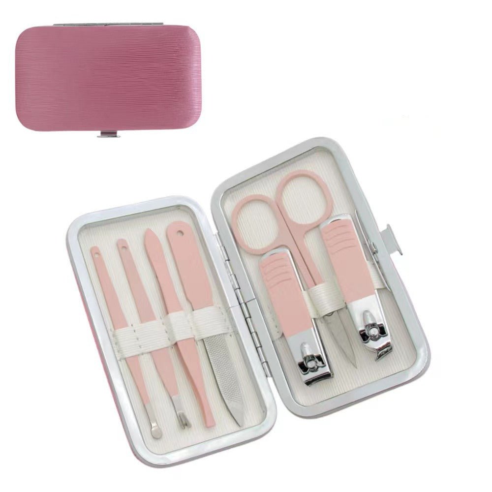 Pink 7 pcs Manicure and pedicure kit