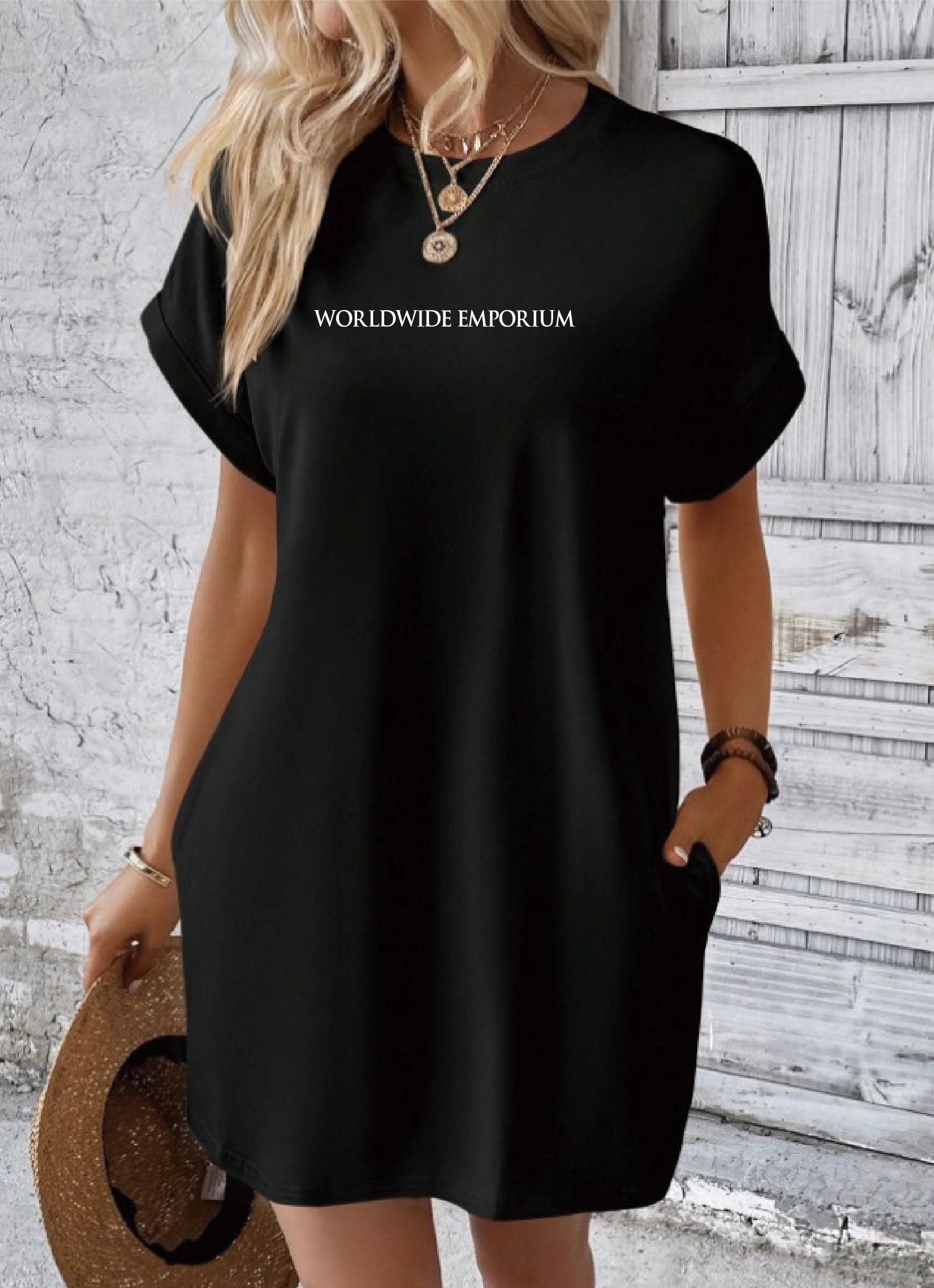 Black Throw over Dress