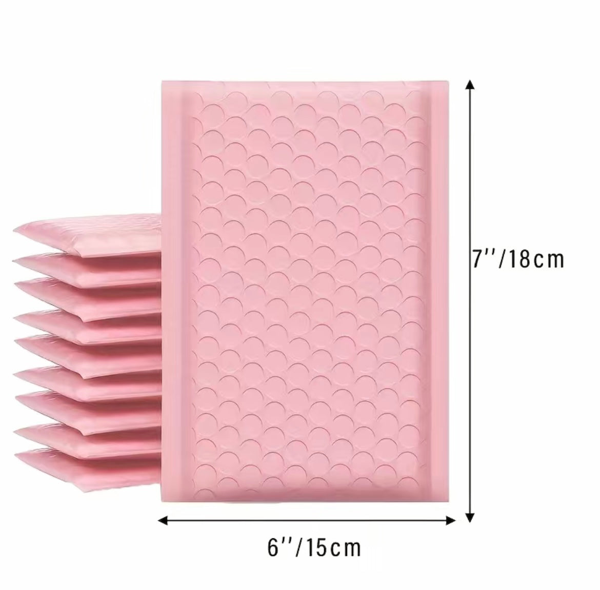 10 pcs Baby Pink bubble shipping bag